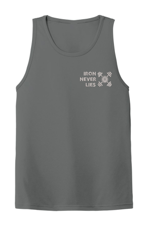 Z IRON LT GRAY ON DK GRAY MENS Workout Tank