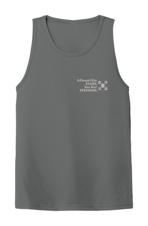 Z STRONGER LT GRAY ON DK GRAY MENS Workout Tank