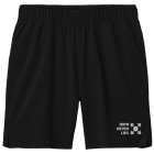 IRON LT GRAY ON BLACK mens 7 inch Short 90poly