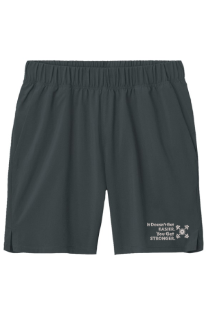 S STRONGER lt gray on dk gray mens 7 inch Short