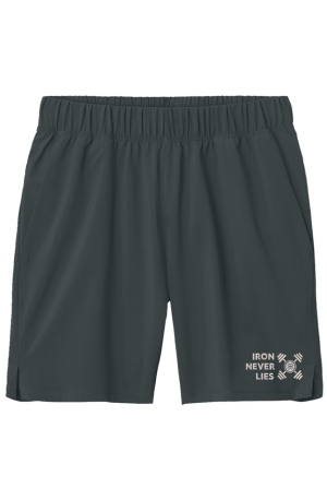 S IRON lT gray on dk gray mens 7 inch Short