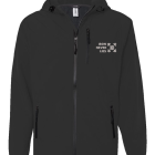 Z IRON lt gray on black polytech Soft Shell Jacket