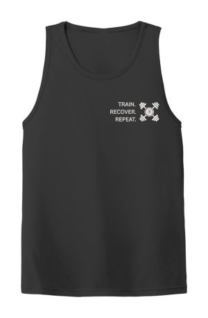 Z TRAIN WHT ON BLK MENS Workout Tank