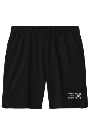 Z STRENGTH LT GRAY ON BLK MENS 7 inch Short