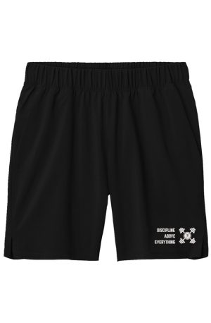 S DISCIPLINE WHT ON BLK MENS 7 inch Short