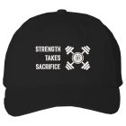 S STRENGTH WHT ON BLK Cotton Cap