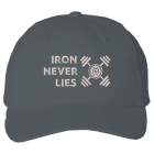 S IRON LT GRAY ON DK GRAY Cotton Cap