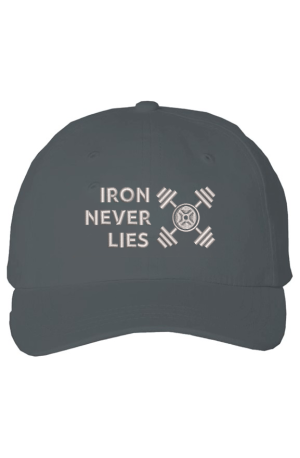 S IRON LT GRAY ON DK GRAY Cotton Cap