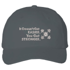 Z STRONGER LT GRAY ON DK GRAY Cotton Cap