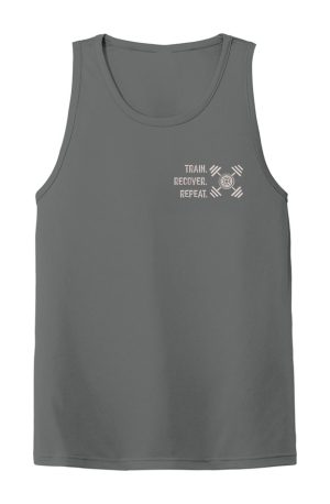 Z TRAIN LT GRAY ON DK GRAY MENS Workout Tank