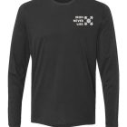 Z IRON WHT ON BLK Sueded Long Sleeve Crew