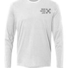 Z IRON GRAY ON WHT Sueded Long Sleeve Crew