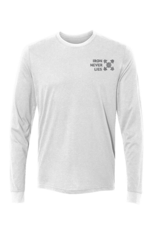 Z IRON GRAY ON WHT Sueded Long Sleeve Crew