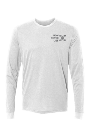Z IRON NAVY ON WHT Sueded Long Sleeve Crew