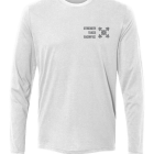 Z STRENGTH GRAY ON WHITE Sueded Long Sleeve Crew