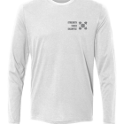 Z STRENGTH NAVY ON WHITE Sueded Long Sleeve Crew