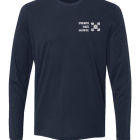 Z STRENGTH WHITE ON NAVY Sueded Long Sleeve Crew