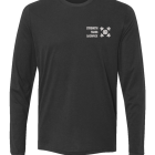 Z STRENGTH WHITE ON BLK Sueded Long Sleeve Crew