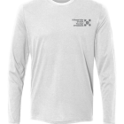 Z STRONGER NAVY ON WHT Sueded Long Sleeve Crew