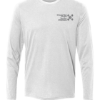 Z STRONGER GRAY ON WHT Sueded Long Sleeve Crew