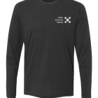 Z TRAIN WHT ON BLK Sueded Long Sleeve Crew