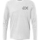 Z TRAIN DK GRAY ON WHITE Sueded Long Sleeve Crew