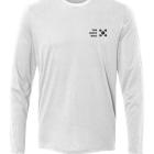Z TRAIN GRAY ON WHT Sueded Long Sleeve Crew