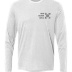 Z TRAIN NAVY ON WHT Sueded Long Sleeve Crew