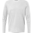 Z Blank Mens Blended White Long Sleeve Tee