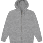 Z Blank Mens Light Heather Gray Premium Full-Zip H