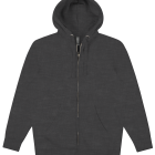 Z Blank Mens Charcoal Heather Premium Full-Zip Hoo