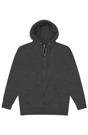 Z Blank Mens Charcoal Heather Premium Full-Zip Hoo