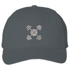 Z barbell pale gray on graphite vented cotton cap