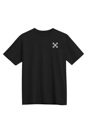 Z barbell white on black Heavyweight Organic Tee